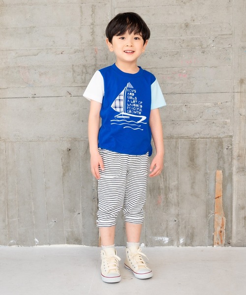 RAGMART（ラグマート）の「配色切り替えプリントTシャツ（Tシャツ/カットソー・キッズ・オフホワイト/カーキ・95cm/80ｃｍ）」の13枚目の写真