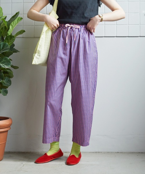 bulle de savon(ビュルデサボン)の「over dye pajyamaパンツ(その他パンツ・レディース・ピンク/イエロー/ネイビー・FREE)」の3枚目の写真