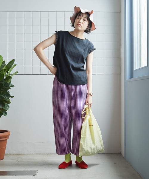 bulle de savon(ビュルデサボン)の「over dye pajyamaパンツ(その他パンツ・レディース・ピンク/イエロー/ネイビー・FREE)」の4枚目の写真