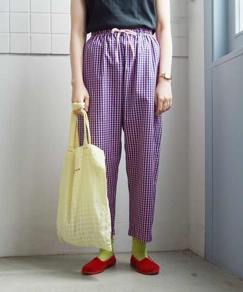 bulle de savon(ビュルデサボン)の「over dye pajyamaパンツ(その他パンツ・レディース・ピンク/イエロー/ネイビー・FREE)」の5枚目の写真