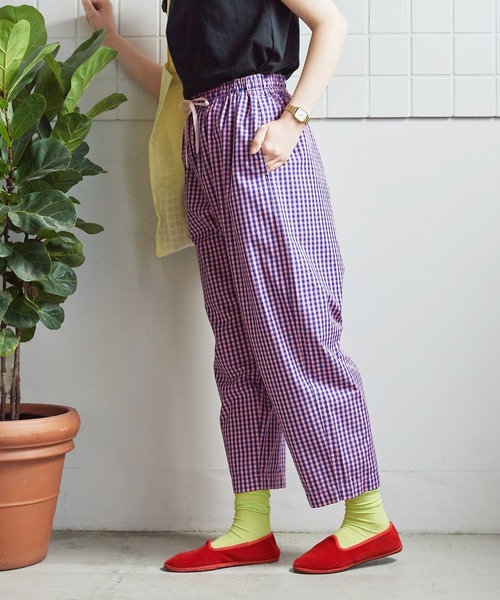 bulle de savon(ビュルデサボン)の「over dye pajyamaパンツ(その他パンツ・レディース・ピンク/イエロー/ネイビー・FREE)」の6枚目の写真