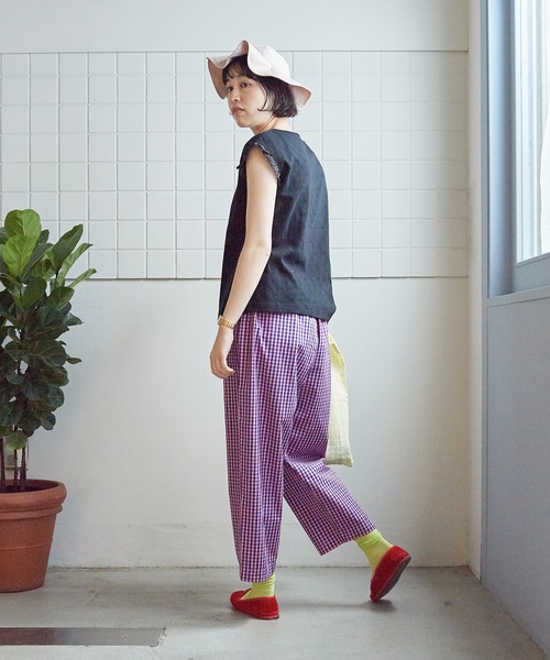 bulle de savon(ビュルデサボン)の「over dye pajyamaパンツ(その他パンツ・レディース・ピンク/イエロー/ネイビー・FREE)」の12枚目の写真