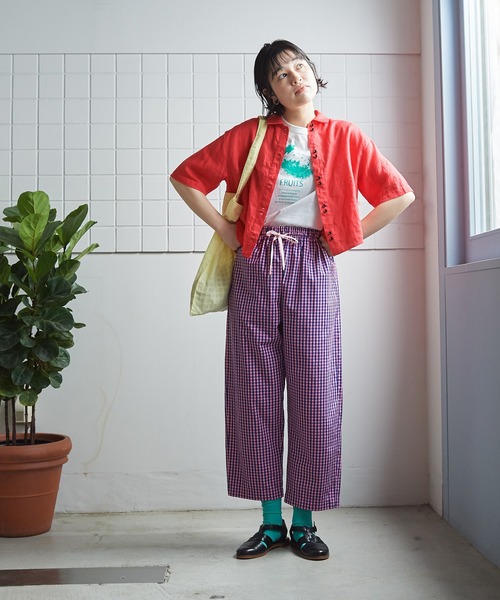 bulle de savon(ビュルデサボン)の「over dye pajyamaパンツ(その他パンツ・レディース・ピンク/イエロー/ネイビー・FREE)」の9枚目の写真