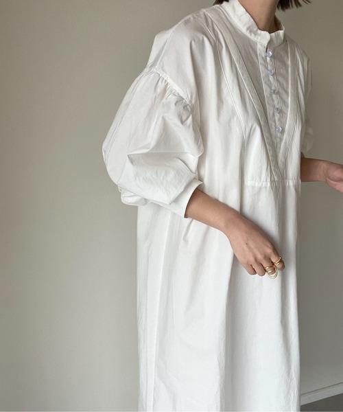 y/m by misato（イムバイミサト）の「ブロード2WAYレイヤードワンピース（ワンピース・レディース・オフホワイト/ブラック・FREE）」の3枚目の写真