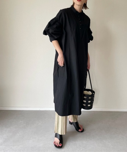 y/m by misato（イムバイミサト）の「ブロード2WAYレイヤードワンピース（ワンピース・レディース・オフホワイト/ブラック・FREE）」の9枚目の写真