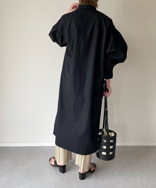 y/m by misato（イムバイミサト）の「ブロード2WAYレイヤードワンピース（ワンピース・レディース・オフホワイト/ブラック・FREE）」の10枚目の写真