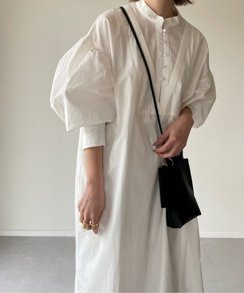 y/m by misato（イムバイミサト）の「ブロード2WAYレイヤードワンピース（ワンピース・レディース・オフホワイト/ブラック・FREE）」の19枚目の写真