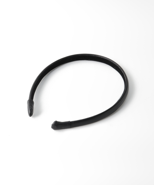 SLOBE IENA（スローブイエナ）の「【LE VERNIS/ル・ベルニ】 レザーカチューシャ（カチューシャ・レディース・ブラック/アイボリー・FREE）」の3枚目の写真