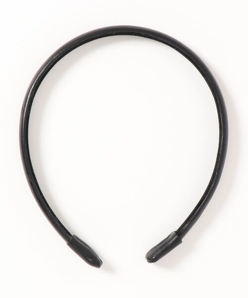 SLOBE IENA（スローブイエナ）の「【LE VERNIS/ル・ベルニ】 レザーカチューシャ（カチューシャ・レディース・ブラック/アイボリー・FREE）」の4枚目の写真