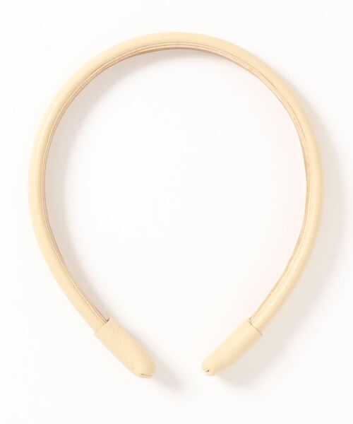 SLOBE IENA（スローブイエナ）の「【LE VERNIS/ル・ベルニ】 レザーカチューシャ（カチューシャ・レディース・ブラック/アイボリー・FREE）」の5枚目の写真