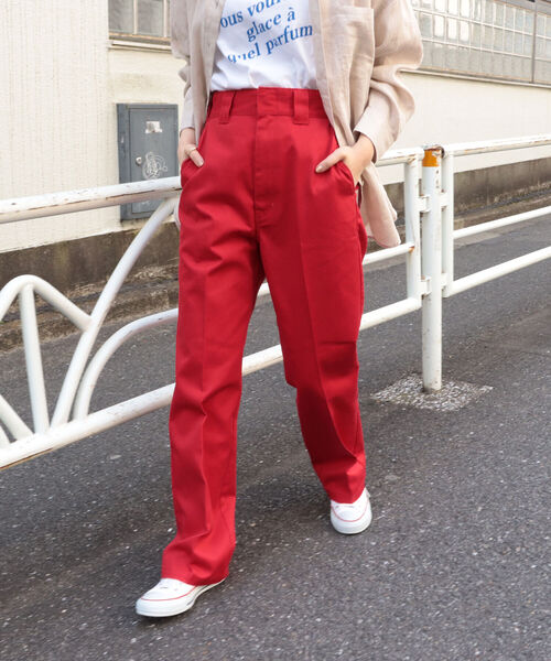 Dickies（ディッキーズ）の「【Dickies×Fredy別注】ストレートカラーチノパンツ【サイズ展開あり】（チノパンツ・レディース・チャコールグレー/ブラック/ベージュ/パープル/レッド/カーキ/グリーン・38/36）」の7枚目の写真