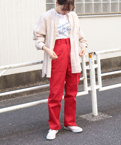 Dickies（ディッキーズ）の「【Dickies×Fredy別注】ストレートカラーチノパンツ【サイズ展開あり】（チノパンツ・レディース・チャコールグレー/ブラック/ベージュ/パープル/レッド/カーキ/グリーン・38/36）」の11枚目の写真