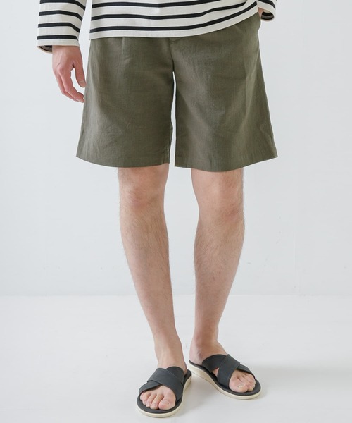 URBAN RESEARCH ROSSO MEN(アーバンリサーチロッソメン)の「『XLサイズあり』リネンイージーショートパンツ(その他パンツ・メンズ・ネイビー/チャコールグレー/カーキ/ベージュ・X-LARGE/MEDIUM/LARGE)」の3枚目の写真