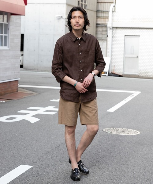 URBAN RESEARCH ROSSO MEN(アーバンリサーチロッソメン)の「『XLサイズあり』リネンイージーショートパンツ(その他パンツ・メンズ・ネイビー/チャコールグレー/カーキ/ベージュ・X-LARGE/MEDIUM/LARGE)」の9枚目の写真