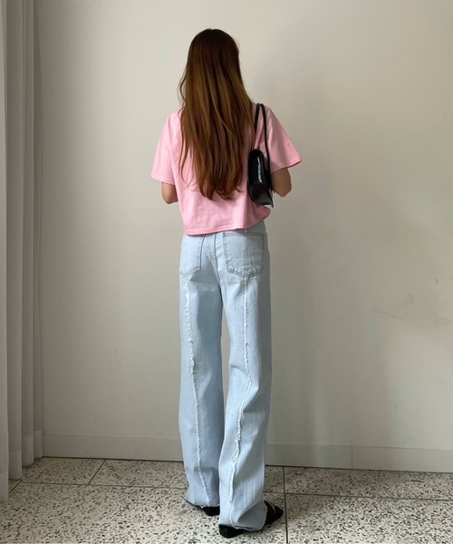 Didot.showroom（ディドット ショールーム）の「フリンジラインアイスブルーデニムパンツ（デニムパンツ・レディース・ライトブルー・S/M）」の17枚目の写真