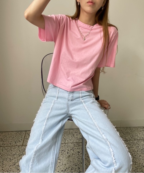 Didot.showroom（ディドット ショールーム）の「フリンジラインアイスブルーデニムパンツ（デニムパンツ・レディース・ライトブルー・S/M）」の11枚目の写真