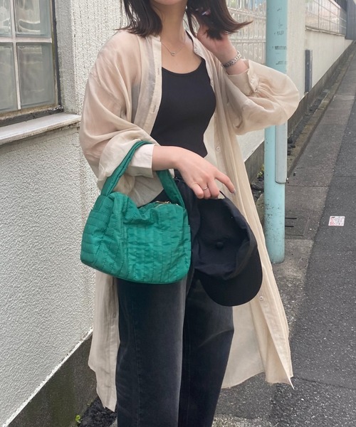 COLONY 2139（コロニートゥーワンスリーナイン）の「バンドカラーシアーシャツワンピース（シャツワンピース・レディース・アイボリー/オフホワイト/ブラック/ミント・FREE）」の2枚目の写真