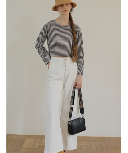 AMAIL(アマイル)の「see-through border cloth(Tシャツ/カットソー・レディース・ブラック・FREE)」の5枚目の写真