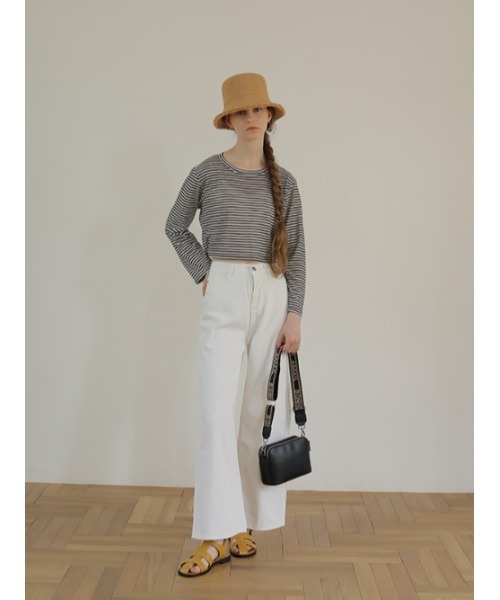 AMAIL(アマイル)の「see-through border cloth(Tシャツ/カットソー・レディース・ブラック・FREE)」の7枚目の写真