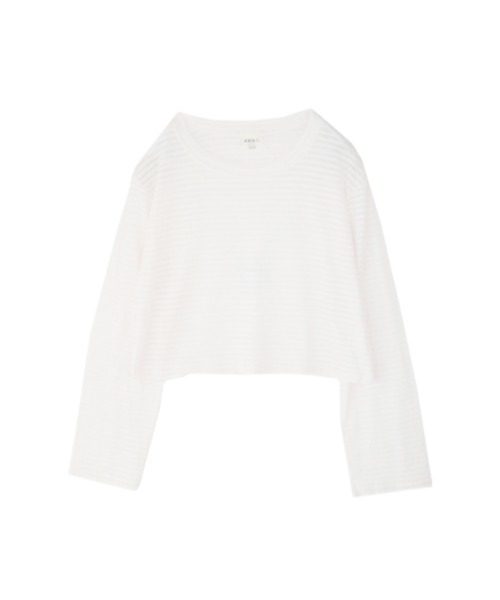 AMAIL(アマイル)の「see-through border cloth(Tシャツ/カットソー・レディース・ブラック・FREE)」の9枚目の写真