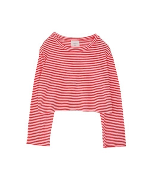 AMAIL(アマイル)の「see-through border cloth(Tシャツ/カットソー・レディース・ブラック・FREE)」の4枚目の写真