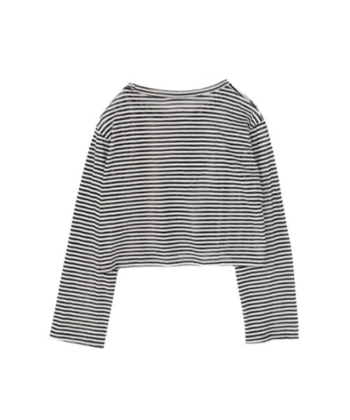 AMAIL(アマイル)の「see-through border cloth(Tシャツ/カットソー・レディース・ブラック・FREE)」の3枚目の写真