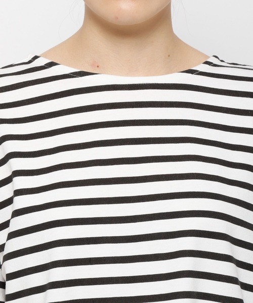 GLOBAL WORK(グローバルワーク)の「リラックスボーダーT/275927(Tシャツ/カットソー・レディース・ブラック/ライトグリーン/ライトイエロー/ライトピンク・FREE)」の9枚目の写真