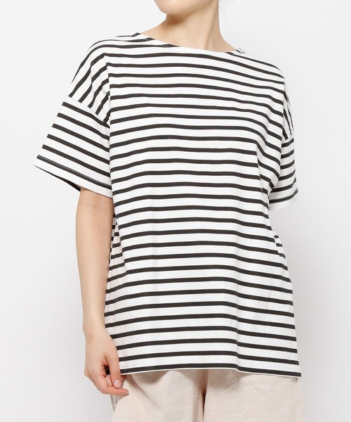 GLOBAL WORK(グローバルワーク)の「リラックスボーダーT/275927(Tシャツ/カットソー・レディース・ブラック/ライトグリーン/ライトイエロー/ライトピンク・FREE)」の16枚目の写真