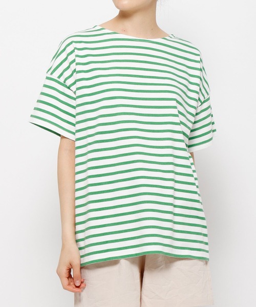 GLOBAL WORK(グローバルワーク)の「リラックスボーダーT/275927(Tシャツ/カットソー・レディース・ブラック/ライトグリーン/ライトイエロー/ライトピンク・FREE)」の17枚目の写真