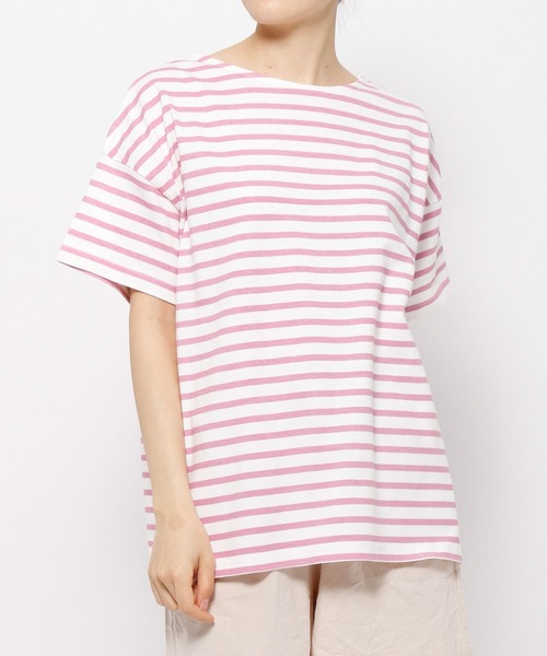 GLOBAL WORK(グローバルワーク)の「リラックスボーダーT/275927(Tシャツ/カットソー・レディース・ブラック/ライトグリーン/ライトイエロー/ライトピンク・FREE)」の19枚目の写真