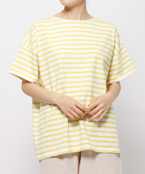 GLOBAL WORK(グローバルワーク)の「リラックスボーダーT/275927(Tシャツ/カットソー・レディース・ブラック/ライトグリーン/ライトイエロー/ライトピンク・FREE)」の18枚目の写真