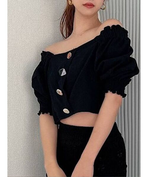 RESEXXY（リゼクシー）の「ジュエリーライクボタンブラウス（シャツ/ブラウス・レディース・ホワイト/ブラック/オレンジ・FREE）」の2枚目の写真