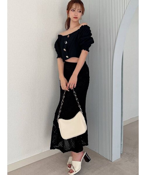 RESEXXY（リゼクシー）の「ジュエリーライクボタンブラウス（シャツ/ブラウス・レディース・ホワイト/ブラック/オレンジ・FREE）」の13枚目の写真