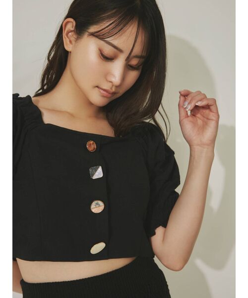 RESEXXY（リゼクシー）の「ジュエリーライクボタンブラウス（シャツ/ブラウス・レディース・ホワイト/ブラック/オレンジ・FREE）」の12枚目の写真