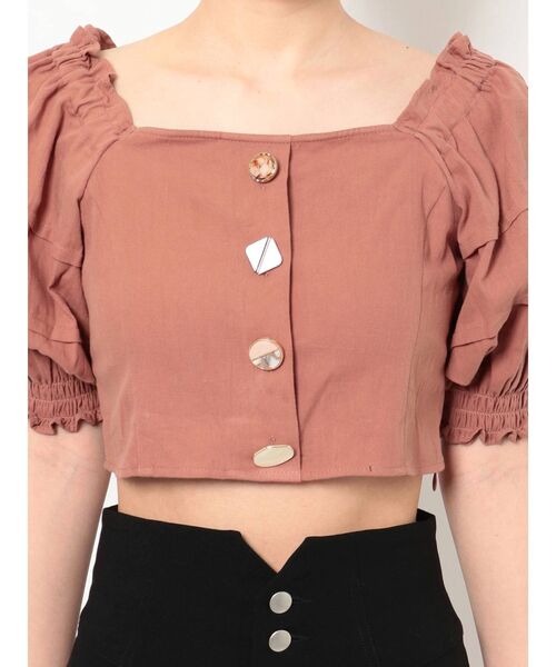 RESEXXY（リゼクシー）の「ジュエリーライクボタンブラウス（シャツ/ブラウス・レディース・ホワイト/ブラック/オレンジ・FREE）」の6枚目の写真