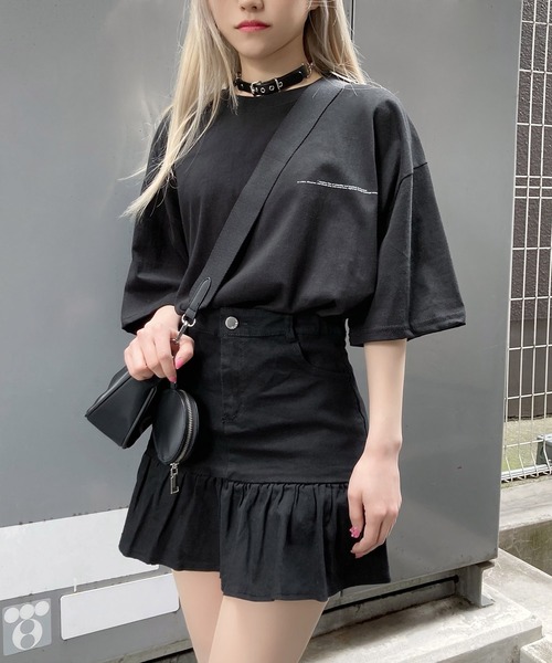 Figments（フィグメンツ）の「フレアヘムミニスカート（スカート・レディース・ホワイト/ブラック・SMALL/MEDIUM）」の2枚目の写真