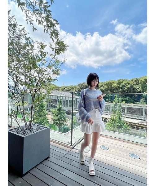 Figments（フィグメンツ）の「フレアヘムミニスカート（スカート・レディース・ホワイト/ブラック・SMALL/MEDIUM）」の11枚目の写真