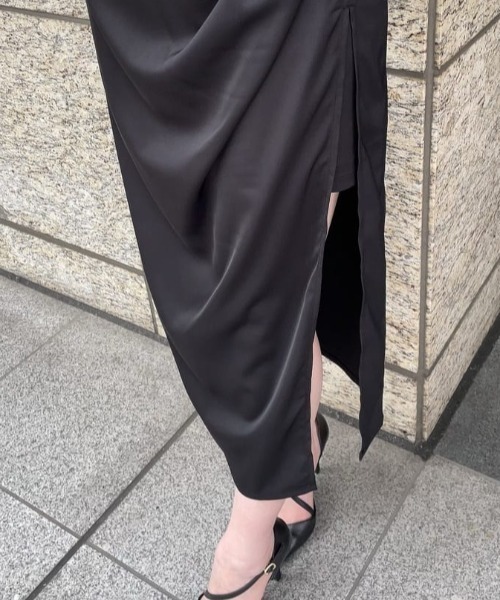 ROYAL PARTY（ロイヤルパーティー）の「インナーミニギャザースリットスカート（スカート・レディース・ブラック/ブラウン/イエロー・FREE）」の18枚目の写真