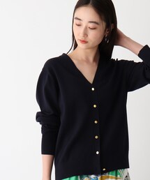 OPAQUE.CLIP | マリンVネックカーディガン【エクストラファインオーガニックコットン】(カーディガン/ボレロ)