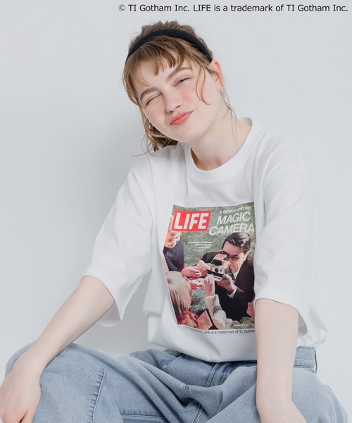 MUHET(ミュエータ)の「LIFEコラボTシャツ(Tシャツ/カットソー・レディース・ホワイト/ブラック/オフホワイト/グリーン/ホワイト系その他・MEDIUM/X-LARGE)」の20枚目の写真