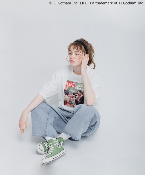 MUHET(ミュエータ)の「LIFEコラボTシャツ(Tシャツ/カットソー・レディース・ホワイト/ブラック/オフホワイト/グリーン/ホワイト系その他・MEDIUM/X-LARGE)」の22枚目の写真
