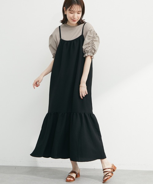 ELENCARE DUE(エレンカーレデュエ)の「・ELENCARE DUEフクレジャカードキャミワンピ(ワンピース・レディース・ブラック/ピンク/ブルー・FREE)」の2枚目の写真