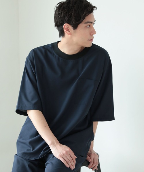 LAKOLE（ラコレ）の「シャイニーツイルプルオーバーシャツ[セットアップ対応] / 285873（シャツ/ブラウス・メンズ・グレー/ブラウン/ネイビー・MEDIUM/LARGE）」の3枚目の写真