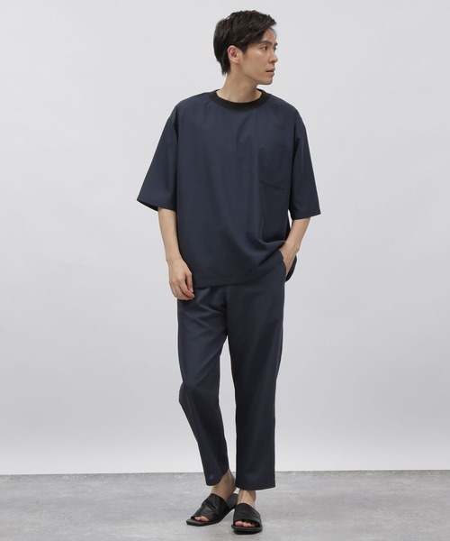 LAKOLE（ラコレ）の「シャイニーツイルプルオーバーシャツ[セットアップ対応] / 285873（シャツ/ブラウス・メンズ・グレー/ブラウン/ネイビー・MEDIUM/LARGE）」の14枚目の写真