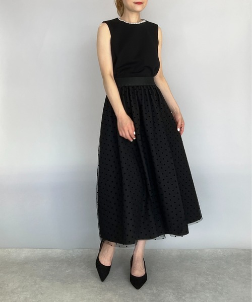 PICCIN（ピッチン）の「襟パールダンボールニットブラウス（セットアップ可能）（シャツ/ブラウス・レディース・ブラック/オフホワイト・M）」の7枚目の写真