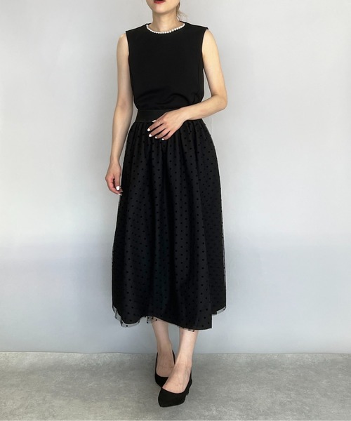 PICCIN（ピッチン）の「襟パールダンボールニットブラウス（セットアップ可能）（シャツ/ブラウス・レディース・ブラック/オフホワイト・M）」の11枚目の写真