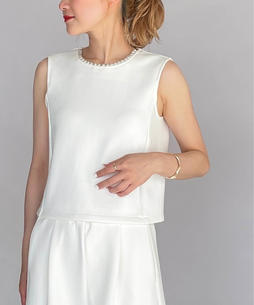 PICCIN（ピッチン）の「襟パールダンボールニットブラウス（セットアップ可能）（シャツ/ブラウス・レディース・ブラック/オフホワイト・M）」の21枚目の写真