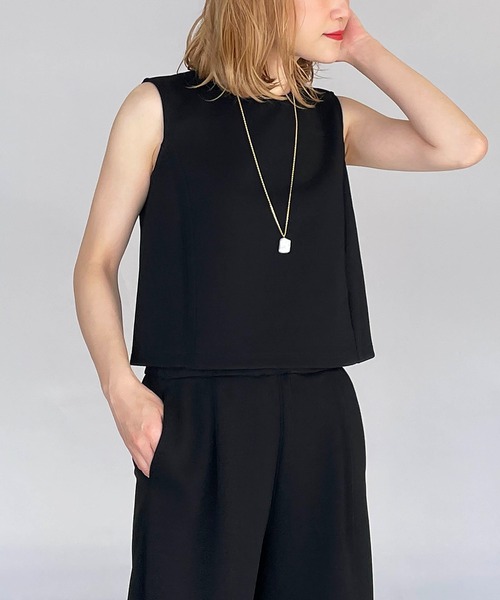 PICCIN（ピッチン）の「襟パールダンボールニットブラウス（セットアップ可能）（シャツ/ブラウス・レディース・ブラック/オフホワイト・M）」の13枚目の写真