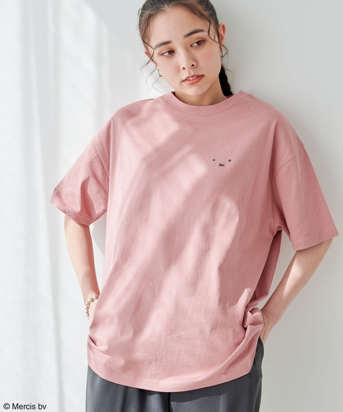 Miffy（ ミッフィー）の「【miffy/ミッフィー】ミッフィー刺繍Tシャツ（Tシャツ/カットソー・レディース・オフホワイト/ネイビー/クリーム/チャコールグレー/スカイブルー/杢グレー/ピンク/グレー/ホワイト・M/L/LL/3L）」の15枚目の写真