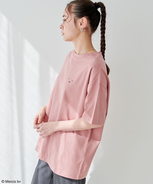 Miffy（ ミッフィー）の「【miffy/ミッフィー】ミッフィー刺繍Tシャツ（Tシャツ/カットソー・レディース・オフホワイト/ネイビー/クリーム/チャコールグレー/スカイブルー/杢グレー/ピンク/グレー/ホワイト・M/L/LL/3L）」の16枚目の写真